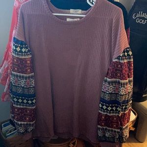 Umgee Waffle-knit top